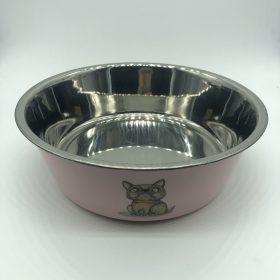   Etetőtál - rózsaszín, fém, csúszásgátló gumitalppal 26cm 1900ml