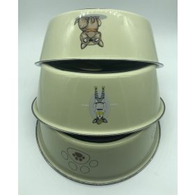   Etetőtál - bézs, fém, csúszásgátló gumitalppal 26cm 1900ml