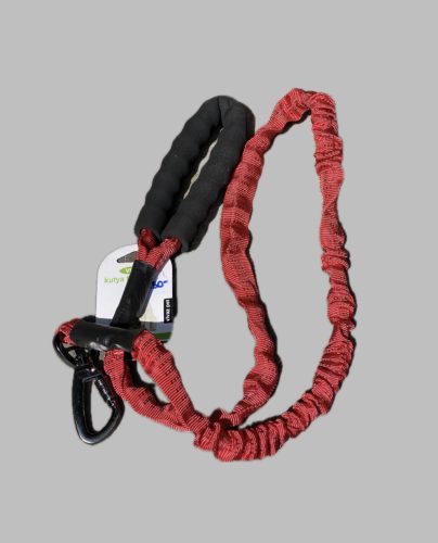 Rugalmas póráz 130-170cm, biztonsági karabinerrel - piros