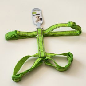   Kutyahám, fényvisszaverő csíkkal - nyak 45-60cm, mellméret 48-75cm - ZÖLD