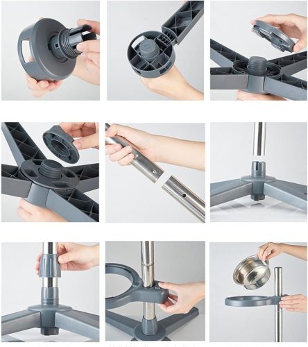 Állítható állványos kutyatál 29x25x12cm