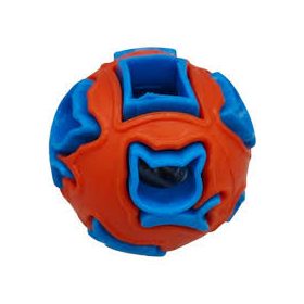 Labda macskáknak - 5cm - csörgő, világító - NARANCS