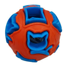 Labda macskáknak - 5cm - csörgő, világító - NARANCS