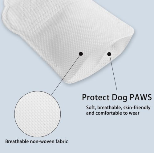 Kisállat lábvédő zokni készlet, tépőzárral - 20db - M