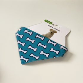 Kendős nyakörv- S - 38-50cm - kék csontos