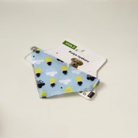   Kendős nyakörv- XS - 20-34cm - világoskék, ananászos, felhős
