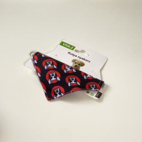 Kendős nyakörv- XS - 20-34cm - fekete, francia bulldogos