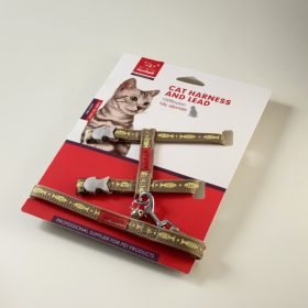 Macskahám szett, hal mintával, csengettyűvel - BARNA