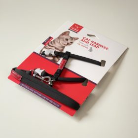 Macskahám szett, egy színű, csengettyűvel - FEKETE