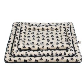   Plüss szőnyeg kutyáknak -"S" - 60x40cm - barna, tappancsos